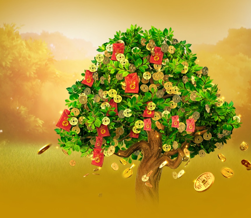 เกมสล็อต Tree of Fortune ต้นไม้แห่งโชคลาภ จากค่าย PG Soft